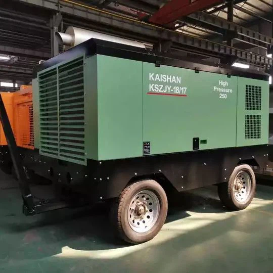 Compressor d'aire de cargol de motor dièsel portàtil Kaishan per a màquina de perforació